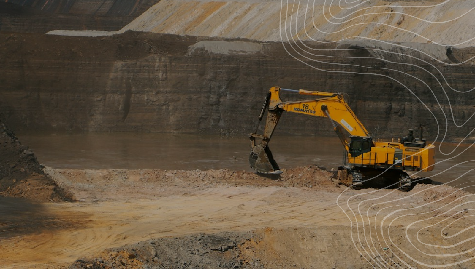 Excavator at Project Maleo mine
